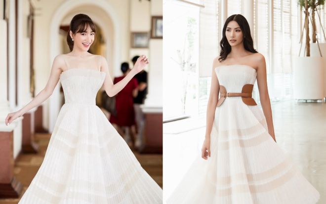 Nhã Phương khôn khéo làm điều này để đẹp lòng fan khi đụng lại váy Hoàng Thùy