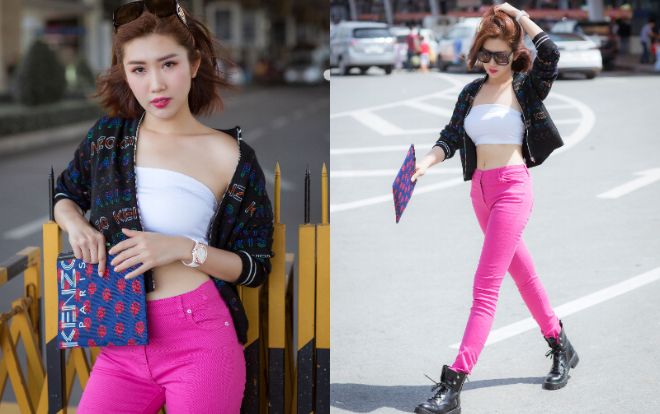 Thúy Ngân gợi ý mặc đẹp khoe trọn vòng 1 đầy, eo thon khi xuống phố