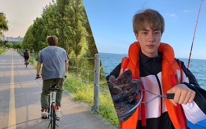 Phản ứng của Knet với thú vui trong kỳ nghỉ của BTS: Jin và Suga đi câu cá cùng nhau, RM đạp xe quanh sông Hàn