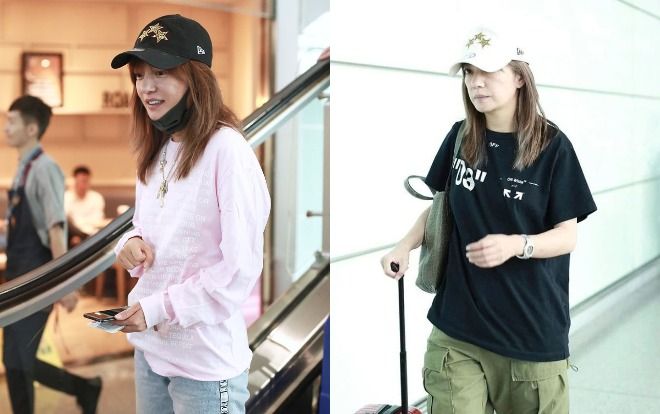 Khác xa vẻ sang chảnh ở sự kiện, Triệu Vy nhiều phen khiến fan thất vọng vì luộm thuộm nhăn nheo tại sây bay