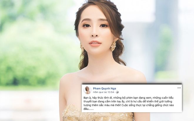 'Tiểu tam' Quỳnh Nga đăng status kêu gọi mọi người hãy thức tỉnh vì 'ngôn tình chỉ có trên phim'