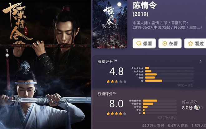 Chưa từng có trong lịch sử Douban: 'Trần Tình Lệnh' từ khởi đầu 4.8 đến chạm mốc 8 điểm dù phim đã kết thúc