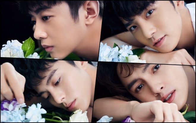 Ngắm F4 mới Vương Hạc Đệ, Quan Hồng, Lương Tĩnh Khang, Ngô Hi Trạch trong bộ ảnh chụp cùng hoa