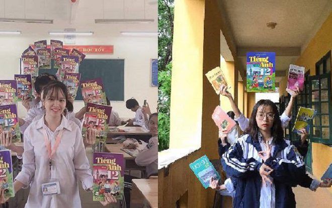 ‘New trend’ đầu năm học: Giới học sinh đua nhau chụp ảnh cùng sách giáo khoa theo phong cách 'nghìn mắt nghìn tay'