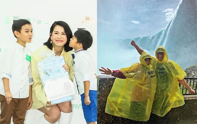 Sinh con chưa đầy hai tháng, Hồ Hạnh Nhi cùng ông xã sang Canada nghỉ dưỡng