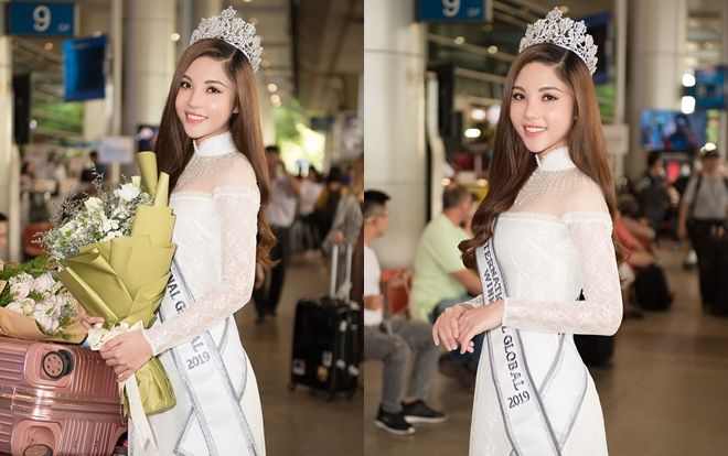 Người đẹp Phương Đài ra sân bay đón Mỹ Huyền về nước sau đăng quang