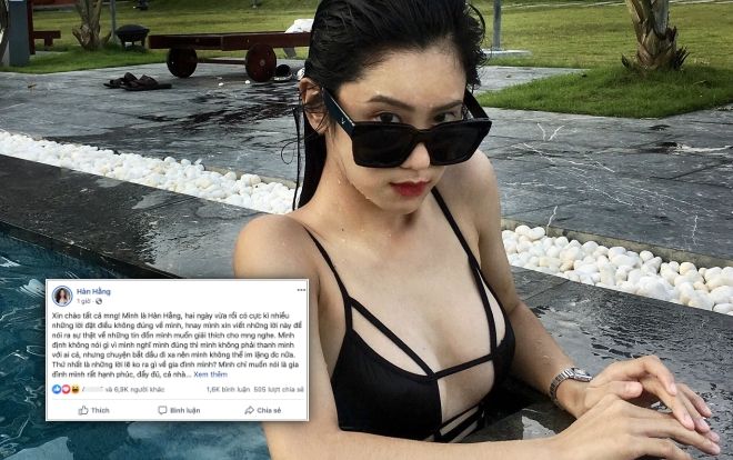 Hotgirl Hàn Hằng chính thức lên tiếng, khẳng định các tin đồn đều là 'bịa đặt, vô căn cứ'