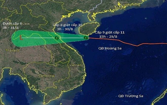 Bão số 4 tăng tốc nhanh, rạng sáng 30/8 sẽ đổ bộ vào đất liền Nghệ An - Quảng Bình