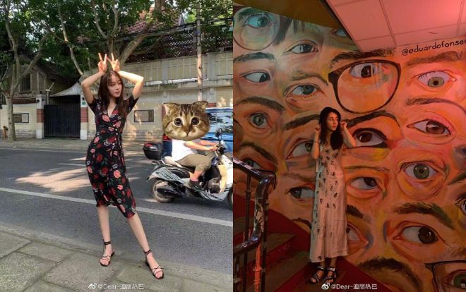 Đi du lịch thôi mà Địch Lệ Nhiệt Ba xinh hết nấc với loạt váy vóc mơ màng, đáng yêu