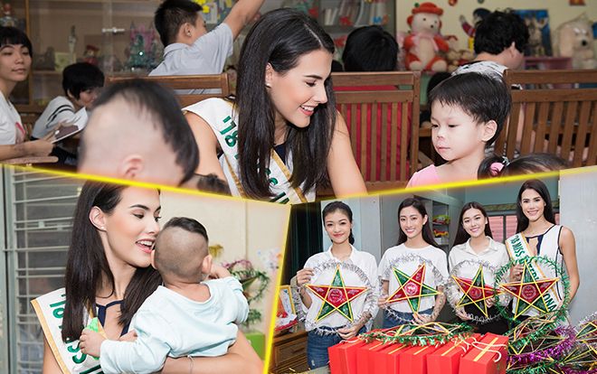 Thùy Linh - Tường San - Kiều Loan cùng Hoa hậu Quốc tế đi từ thiện: Giản dị vẫn xinh hút mắt