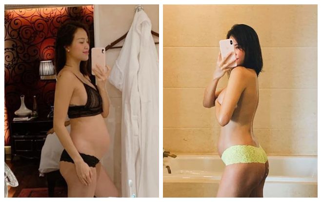 Khoe ảnh bụng bầu 7 tháng Phương Mai khiến các chị em trầm trồ ghen tị vì dáng vóc vẫn y nguyên