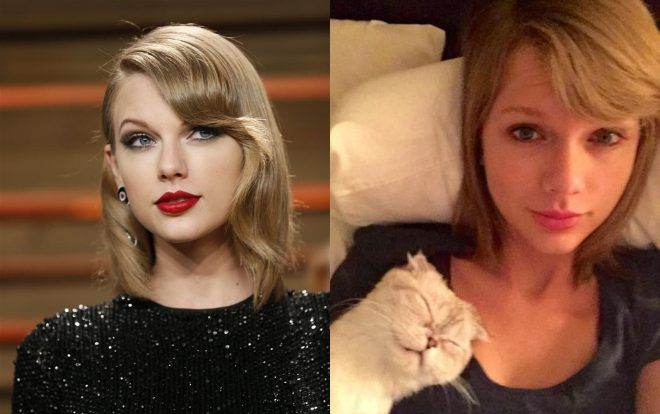 Taylor Swift, Kylie Jenner, Kim Kardashian khoe ảnh selfie mặt mộc ‘hiền như cục đất’ khiến fan không nhận ra