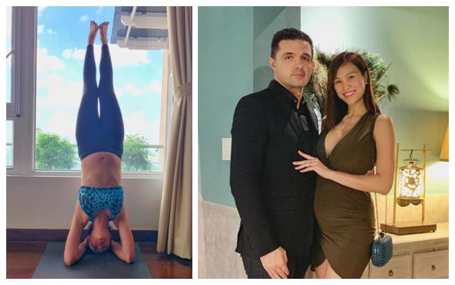 Mang bầu 7 tháng, Siêu mẫu Phương Mai vẫn can đảm 'trồng cây chuối' khiến ai nhìn vào cũng tái mặt