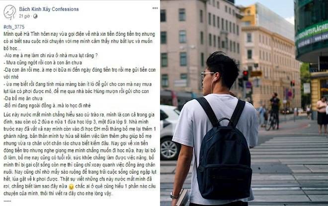 Nghẹn lòng với những dòng tâm sự của nam sinh Hà Tĩnh: 'Sau cuộc gọi về nhà xin đóng tiền trọ là sự bất lực và muốn bỏ học'