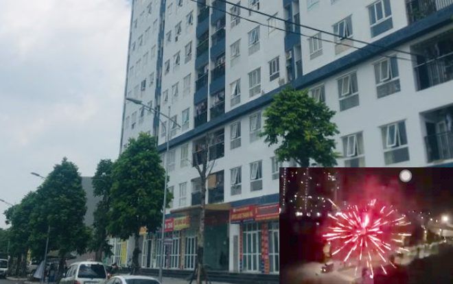 Cư dân khu đô thị Thanh Hà hoảng hồn vì hàng chục phát pháo hoa nổ trong đêm