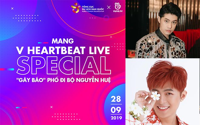 Noo Phước Thịnh, Gin Tuấn Kiệt hội ngộ khán giả V HEARTBEAT LIVE tháng 9 tại phố đi bộ Nguyễn Huệ