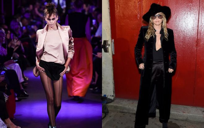 Chân dài Kaia Gerber và Milley Cyrus không nội y, nổi loạn tại show Tom Ford