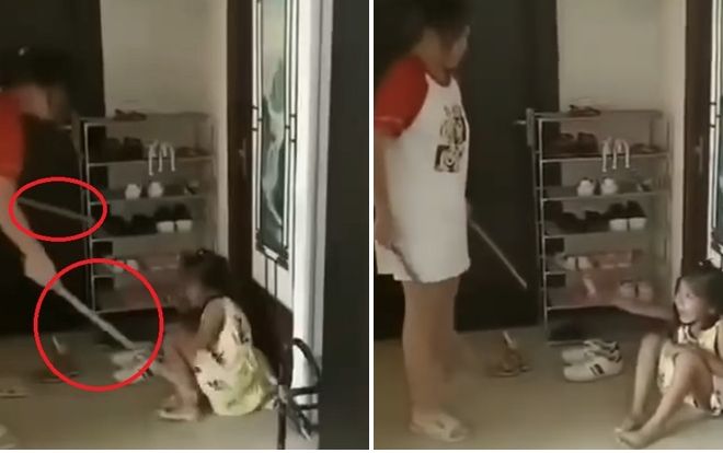 Thấy vợ đánh con, chồng không can ngăn còn quay video và nói câu nhẫn tâm