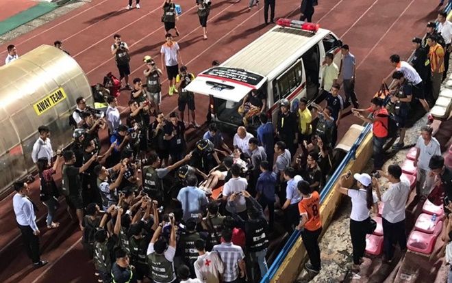 Người bắn pháo sáng làm nữ cổ động viên bỏng nặng trên sân Hàng Đẫy có thể bị xử lý hình sự