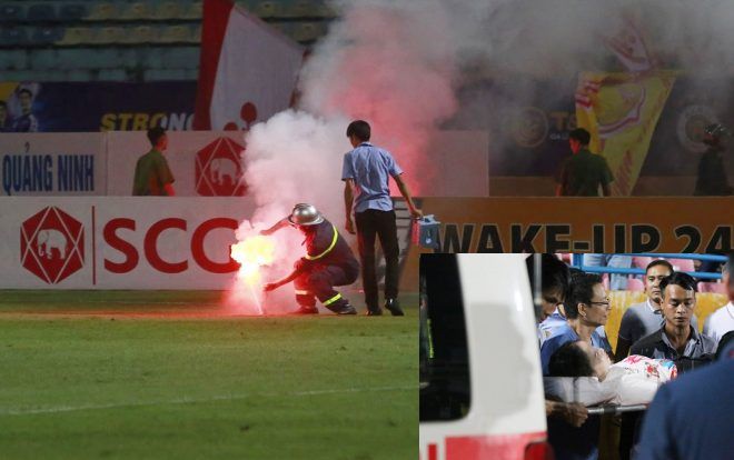 Chủ tịch Hà Nội chỉ đạo công an điều tra, xử lý nghiêm đối tượng bắn pháo khiến nữ cổ động viên bị thương trên sân Hàng Đẫy