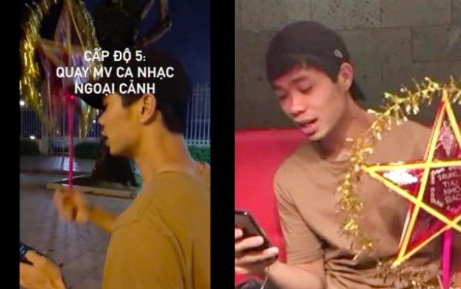 Công Phượng cầm đèn ông sao,  khoe giọng hát 'khủng' trong ngày Trung thu