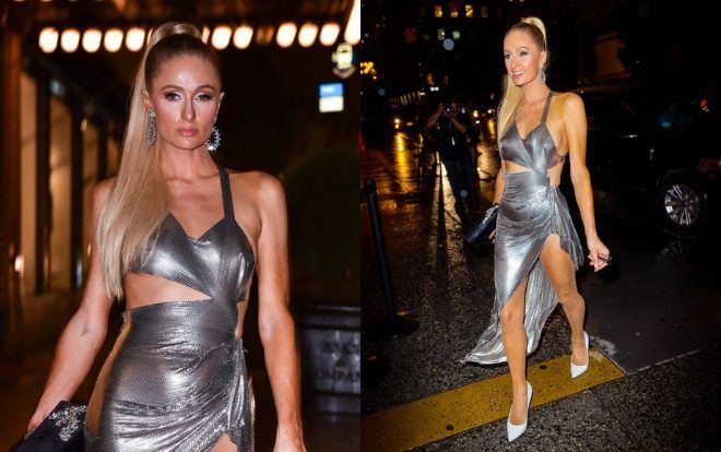 Paris Hilton than trời vì sự cố lộ nội y khi vừa bước xuống bữa tiệc của Kim Kardashian