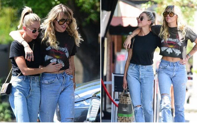 Miley Cyrus và Kaitlynn Carter hâm nóng tình cảm bằng cách diện đồ đôi trên phố LA