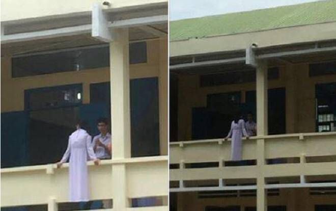 Thót tim hình ảnh nữ sinh ngồi vắt vẻo trên lan can, hậu quả khôn lường có thể xảy đến bất cứ khi nào