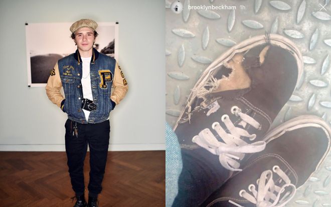 Mang tiếng là con của biểu tượng thời trang thế giới nhưng nhiều lần Brooklyn Beckham bị soi ăn mặc rách rưới, nhếch nhác