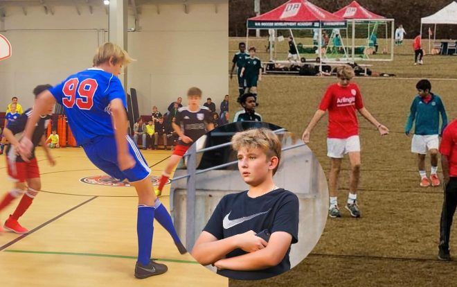 Đi đá bóng, 'Quý tử' nhà Trump gây sốt khi cao hơn cả HLV