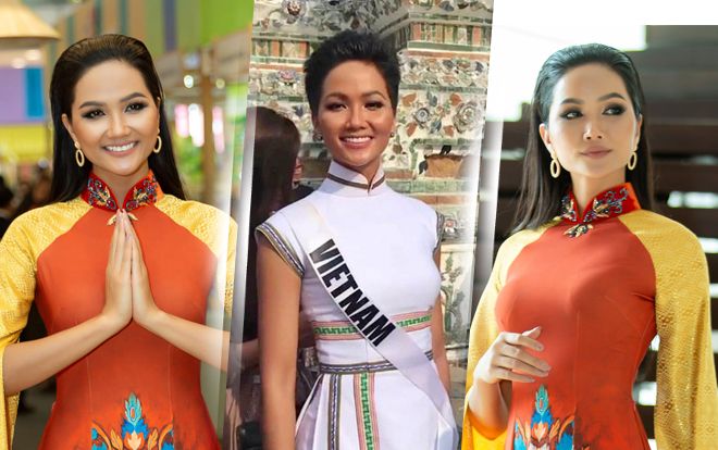 H'Hen Niê diện áo dài quyền lực đến Thái Lan, catwalk 'xuất thần' trên nền nhạc Em đi trên cỏ non