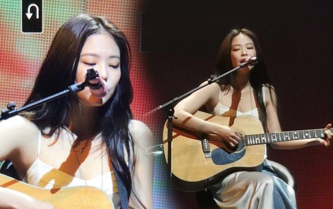 Fan cưng muốn 'xỉu' khoảnh khắc Jennie đánh đàn guitar trong sân khấu solo tại 'BlackPink 2019 Private Stage - Chapter 1'