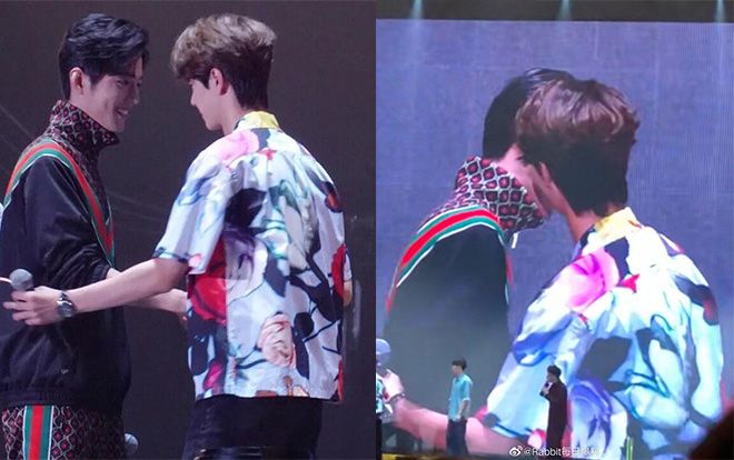 Hành động như thơm má, vỗ vai của Vương Nhất Bác dành cho Tiêu Chiến trong fan meeting khiến fan phát cuồng