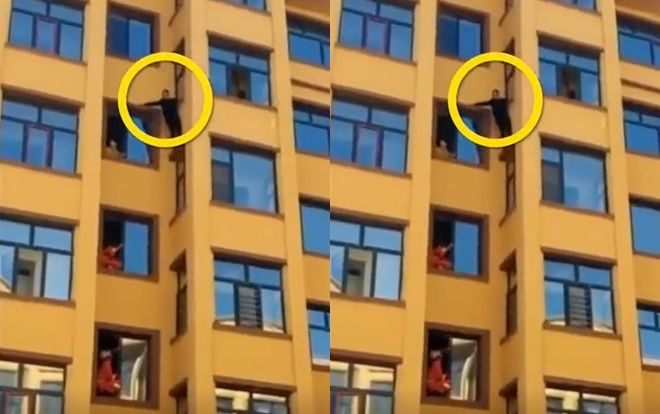 Cho bạn mượn tiền đòi không được, người đàn ông tức quá định nhảy lầu