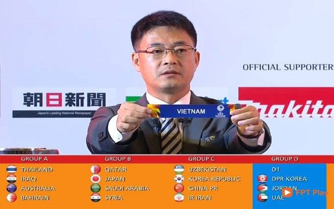 Kết quả bốc thăm vòng chung kết U23 châu Á: Việt Nam vào bảng dễ thở nhất