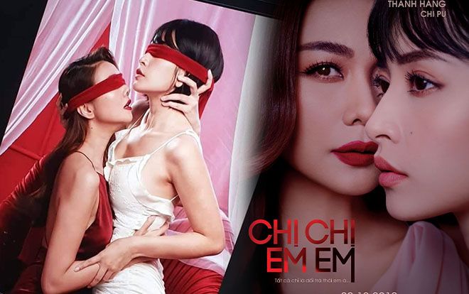 'Chị chị em em' rò rỉ ảnh nóng bỏng: Thanh Hằng - Chi Pu diện váy ngủ quyến rũ, đeo bịt mắt, không giật chồng mà là yêu nhau?