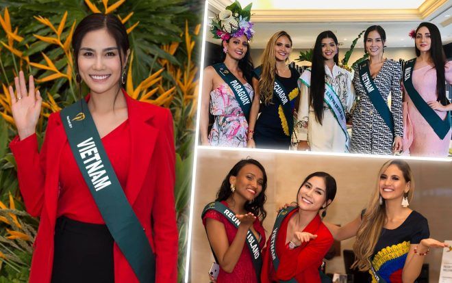Vừa xuất hiện, Hoàng Hạnh chiếm trọn 'spotlight' tại Miss Earth 2019: Chiều cao, nhan sắc lấn át dàn đối thủ