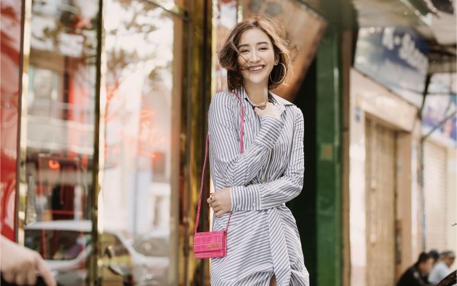 Dạo phố 'sương sương', á hậu Hà Thu khiến fan lóa mắt với loạt túi hiệu bằng cả gia tài