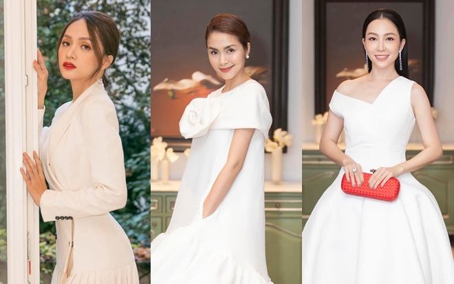 Hương Giang, Tăng Thanh Hà… 'rủ rê' diện trang phục nhuốm trắng xóa cả showbiz