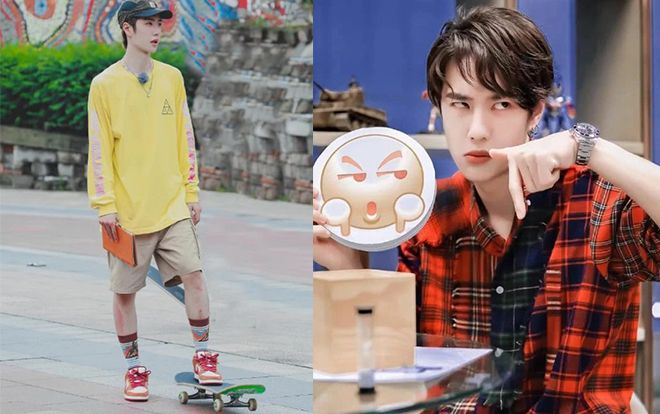 Fan xót xa nhìn tay chân của Vương Nhất Bác bị trầy xước khi tập luyện trượt ván