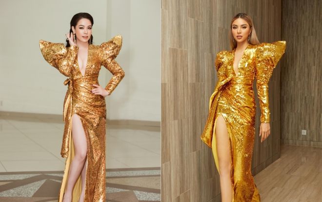 Không cao mét tám như siêu mẫu, nhưng Nhật Kim Anh vẫn chẳng kém Khả Trang khi đụng hàng