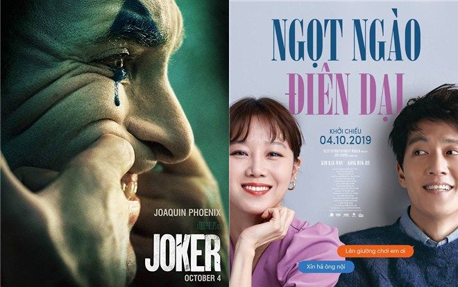 Phim ‘Joker’ thống trị phòng vé Hàn Quốc tuần đầu tiên ra mắt  - Phim ‘Ngọt ngào điên dại’ vượt mốc 1 triệu khán giả