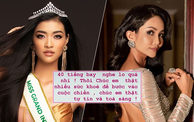 Đàn em bay 40 tiếng, H'Hen Niê lo lắng, chúc Kiều Loan tỏa sáng tại Miss Grand Int' 2019