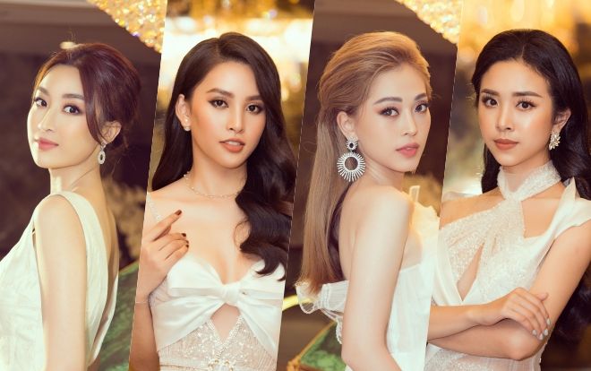 Tiểu Vy - Phương Nga - Thúy An hóa công chúa hội ngộ Đỗ Mỹ Linh: Đúng nghĩa đẹp bất phân thắng bại