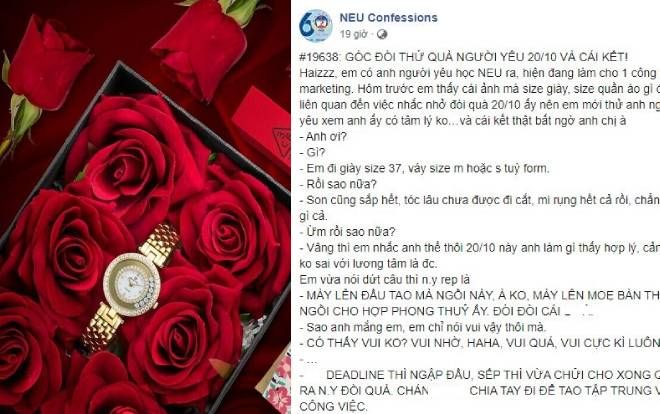 Thử đòi quà ngày 20/10, cô gái nhận cái kết bất ngờ từ người yêu khiến dân mạng 'dở khóc dở cười'