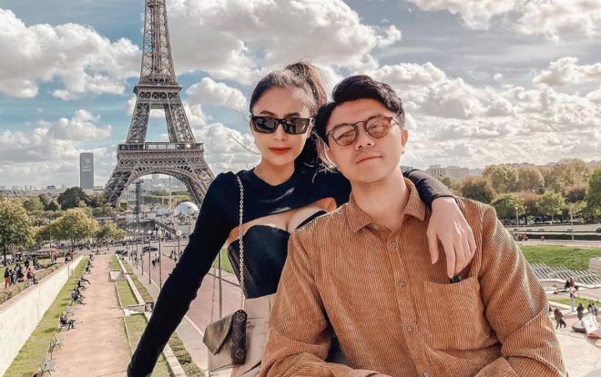 Ca nương Kiều Anh khoe ảnh hai vợ chồng 'trốn con' hẹn hò nơi đất Pháp