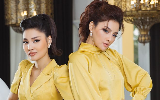 Nhan sắc 'một chín một mười' trong cùng khung ảnh của Vũ Thu Phương và hoa hậu Hương Giang khiến dân mạng trầm trồ