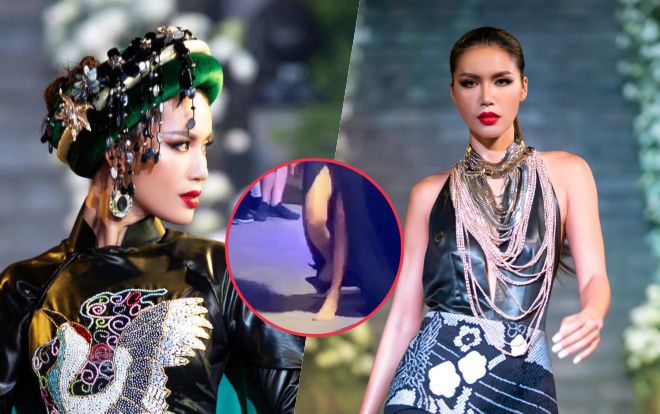 Đỉnh như Minh Tú: Rớt giày vẫn catwalk siêu thần thái, một mình cân cả First Face lẫn Vedette