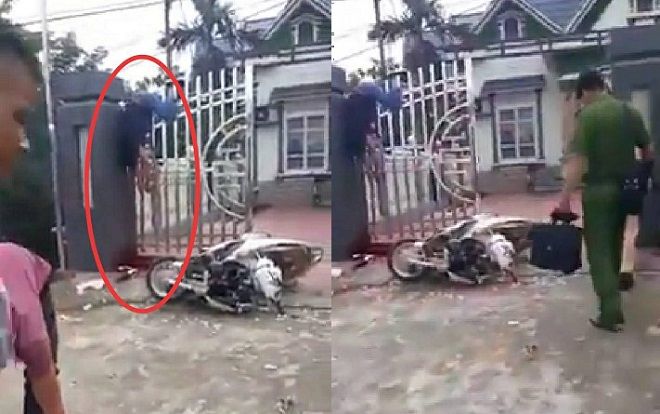Đi ăn đầy tháng về, người đàn ông tự gây tai nạn bay người lên nóc cổng sắt cao hơn 2m tử vong