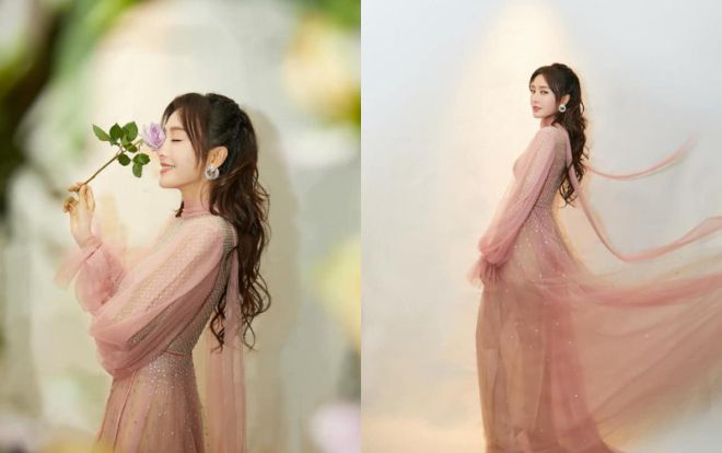 Lâu lắm rồi mới thấy Tần Lam váy vóc bánh bèo như công chúa thế này